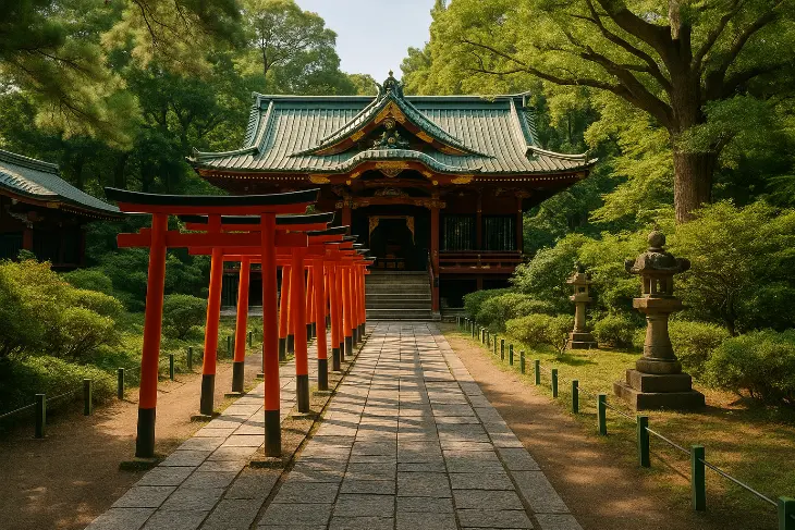 Nezu Shrine - Kuil Tua Bernuansa Tenang di Tengah Kota